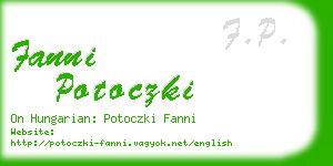 fanni potoczki business card